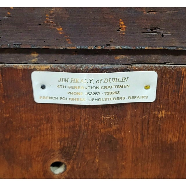 Early 19th C Irish Walnut Lift Top & Fitted Interior Kneehole Desk For Sale - Image 16 of 17