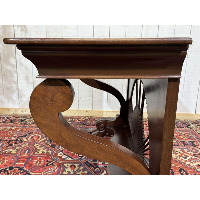 Louis Philippe Indonesian Teak Dismountable Console Table, 1950s For Sale - Image 18 of 18