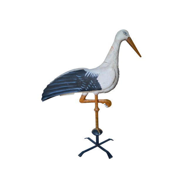 Antique French Stork Weathervane, Early 1900s For Sale - Image 9 of 9