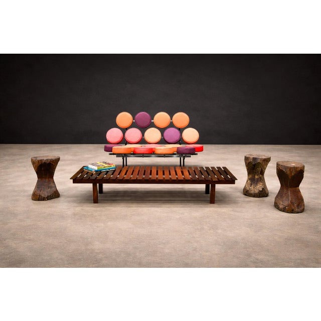 Mid-Century Modern Set of Three Stools in Pequi Hardwood, Jose Zanine Caldas, 1970s For Sale - Image 3 of 8