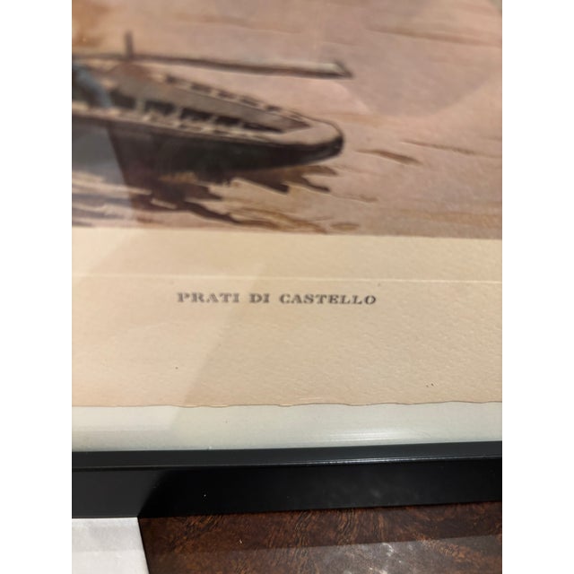 Italian Vintage Italian Architectural Reproduction Print “Prati Di Castello” After Ettore Roesler Franz — Framed European Rome View For Sale - Image 3 of 6