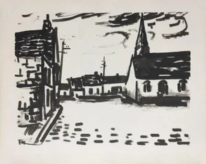 1960s After Maurice De Vlaminck the Village Photolithograph