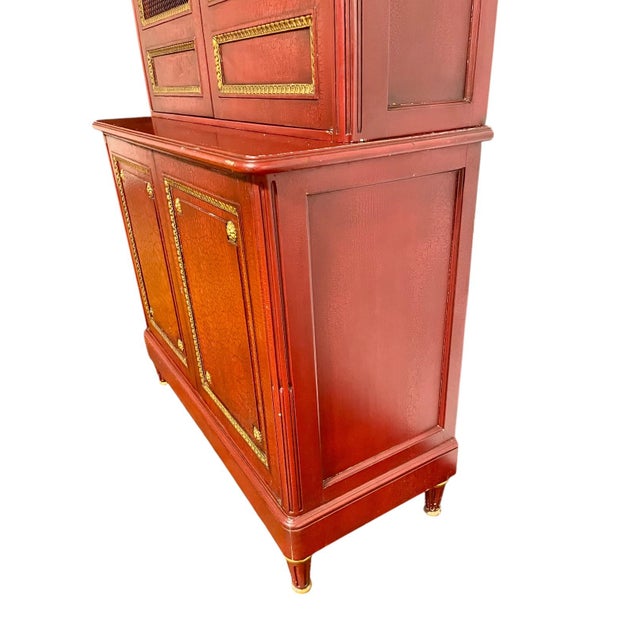 French Directoire Bibliotheque Styled Bookcase or China Cabinet For Sale - Image 9 of 11