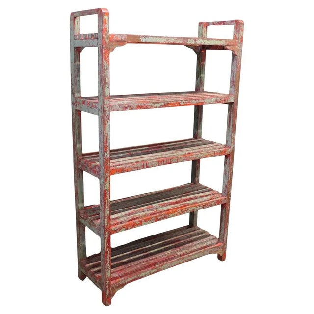 Green French Free Standing Studio Shelves For Sale - Image 8 of 8