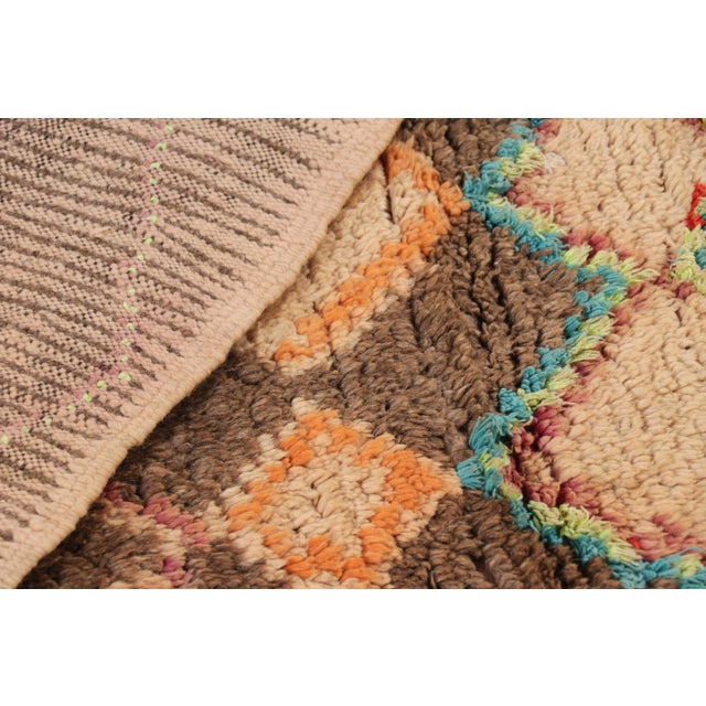 Saffron Vintage Moroccan Runner Rug With Colorful Diamond Medallions - Rug & Kilim For Sale - Image 8 of 8