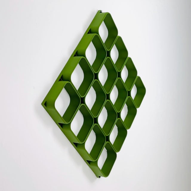 Space Age Green Plastic Wall or Ceiling Panels System, Switzerland, 1970s For Sale - Image 6 of 11