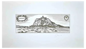 Bettino Craxi, Radicofani, Original Etching, 1980s