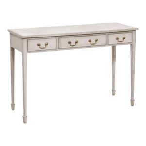 Swedish 1890s Painted Wood Console Table with Three Drawers and Tapered Legs
