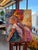 Figurative A Cradle of Quiet Solace, Impasto Oil Painting by Godfrey Afebuame (2025) For Sale - Image 3 of 6