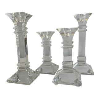 Marquis by Waterford Treviso Crystal Candlestick Holders- Set of 4 For Sale