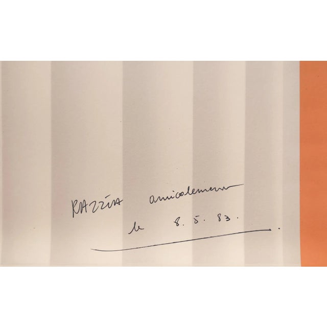 1980s 1982 French Restaurant Poster, La Couple Brasserie, Hand-Signed by the Artist For Sale - Image 5 of 8