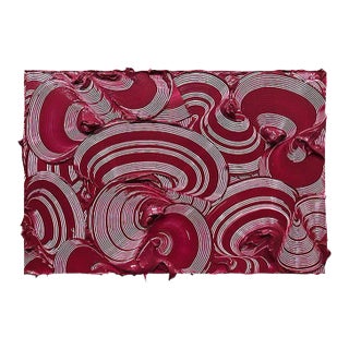 Splendid II, Textured Contemporary Painting, Magenta Strokes, Abstract, 2020 For Sale