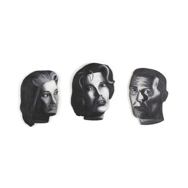 Ken Warneke – Suite of Triptych Face Paintings 1984 For Sale