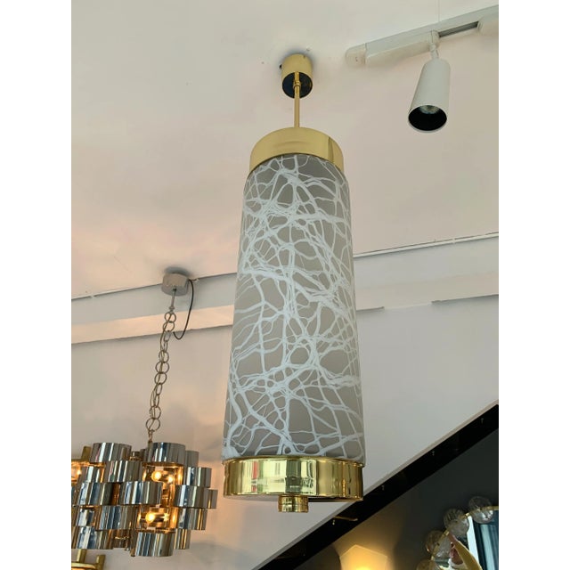 Brass Murano Glass by Esperia Pendant Lights, Italy, 1990s For Sale - Image 10 of 10