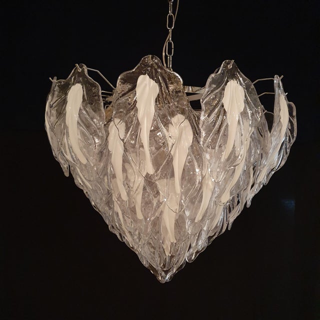 Vintage Italian Murano Glass Chandelier, 1980s For Sale - Image 4 of 5