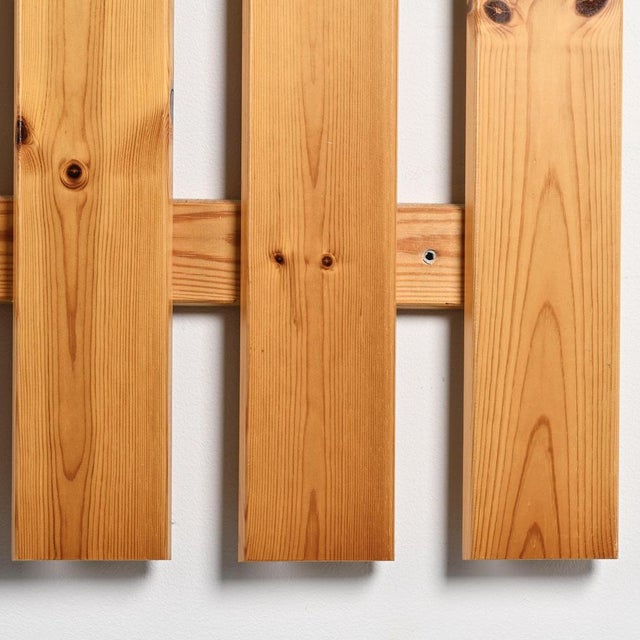 Brown Pine Wall Coat Rack from La Plagne Ski Resort, 1970s For Sale - Image 8 of 11