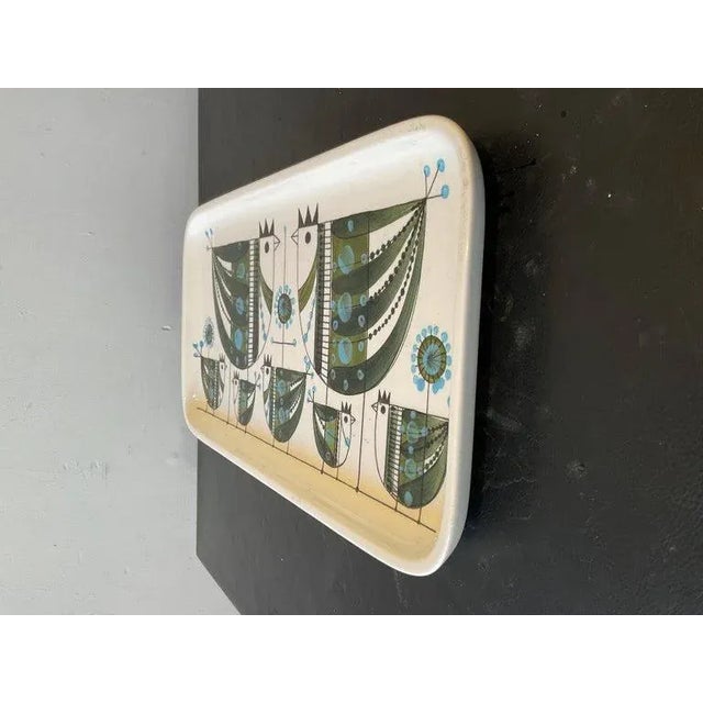 Ceramic 1960s Rorstrand Chicken Ovenware Platter For Sale - Image 7 of 10