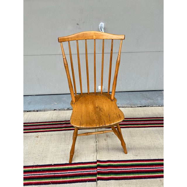 A Antique Fan Back Windsor Side Chair, New England, Circa 1790 For Sale - Image 9 of 12