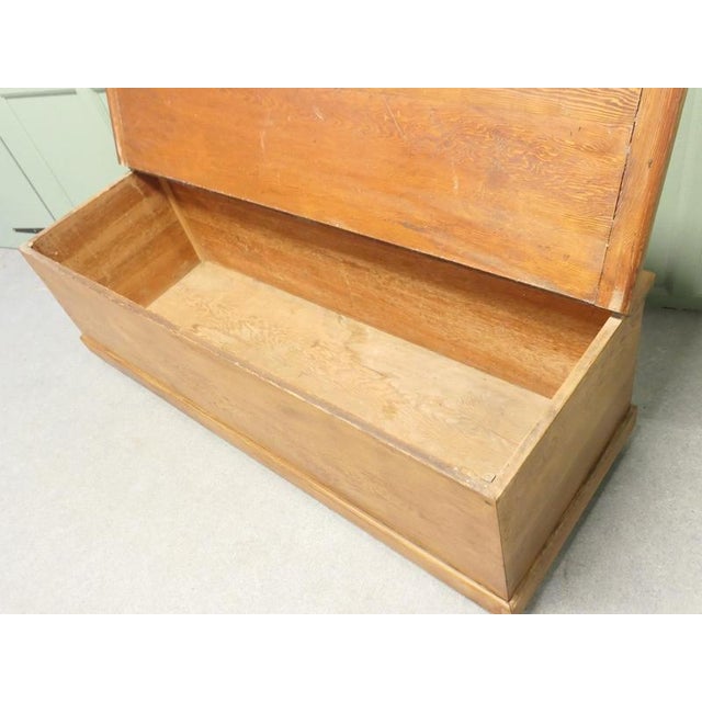 Long Narrow Victorian Pitch Pine Box For Sale - Image 9 of 10