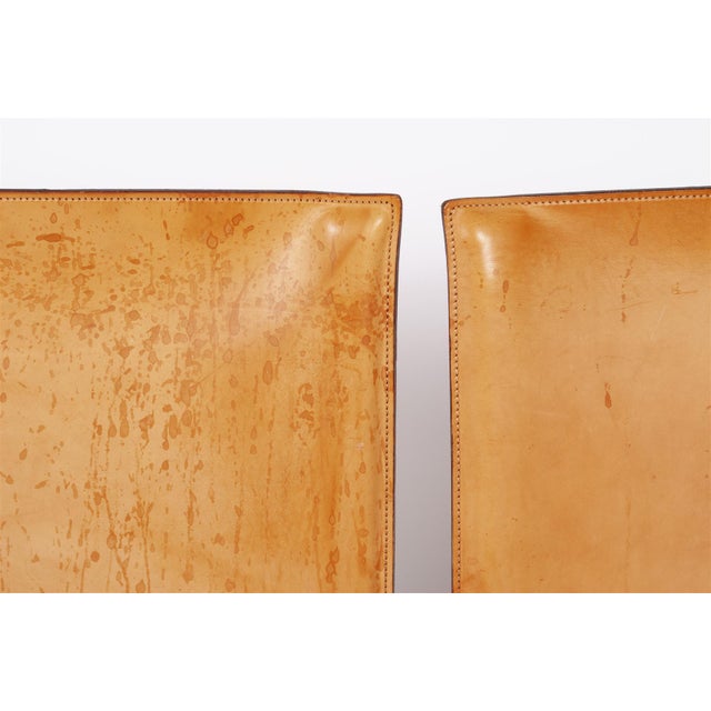 Set of 6 Enrico Pellizzoni Leather Dining Chairs For Sale In Charleston - Image 6 of 9