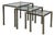 Italian Modern Glass and Metal Coffe Tables in Metal and Glass, 1980s, Set of 3 For Sale