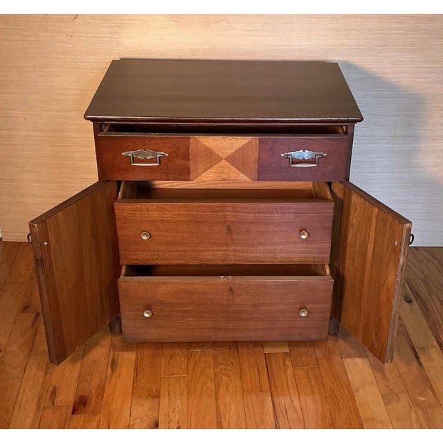 Wood Mid-Century Modern Side Chest Cabinet Chest of Drawers, Circa 60s For Sale - Image 7 of 10
