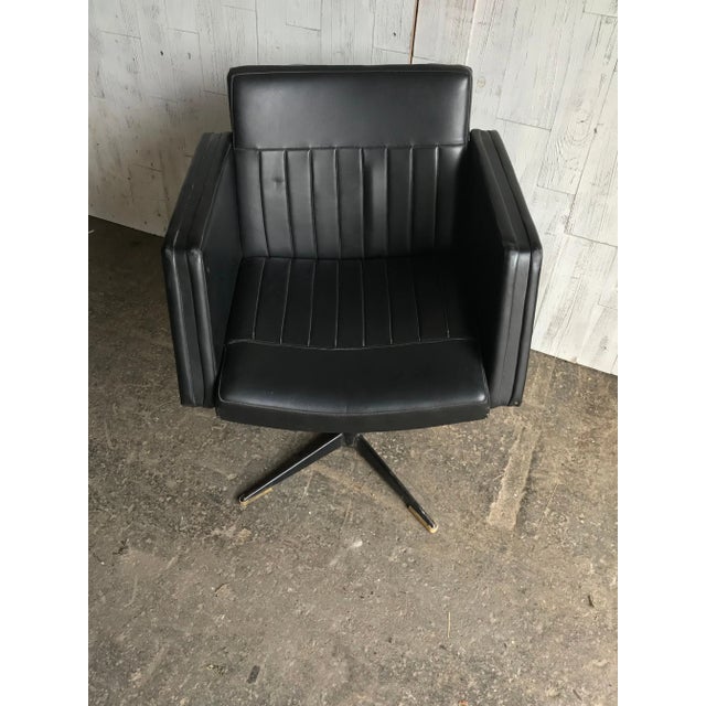 Czech Swivel Club Chair with Metal, 1960s For Sale - Image 6 of 6