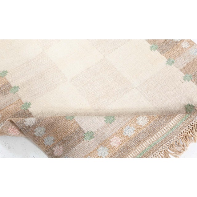 Doris Leslie Blau Vintage Swedish Flat Woven by Agda Osterberg For Sale - Image 4 of 9
