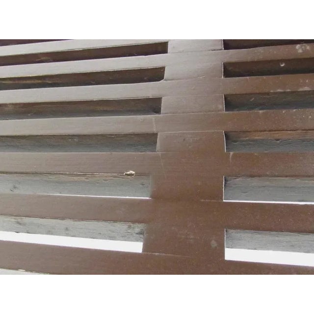 1970s Mid-Century Modern Slat Bench For Sale In New York - Image 6 of 11