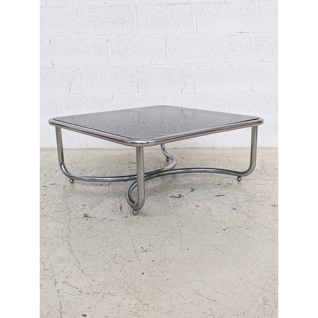 1970s Locus Solus Coffee Table in Chromed Steel and Glass by Gae Aulenti for Poltronova, 1960s For Sale - Image 5 of 13