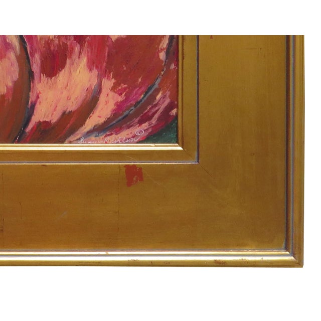 2010s Original Oilstick on Board Still Life by Susan R. Wilson - "Just Peachy" For Sale - Image 5 of 8