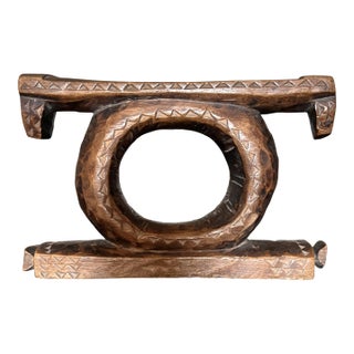 Early 21st Century Ornate African Headrest For Sale