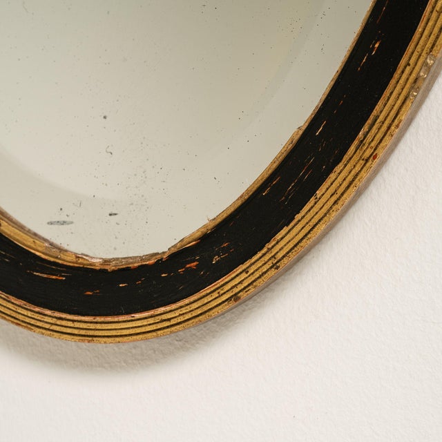 Early 20th Century France Black Wood Mirror For Sale - Image 4 of 8