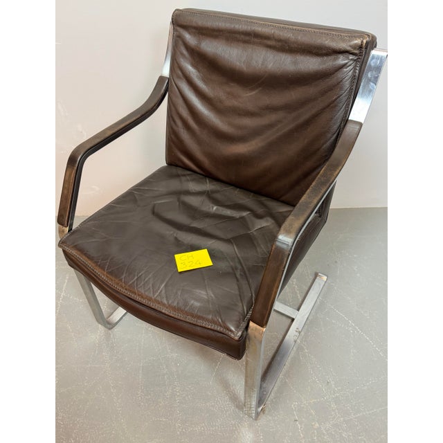 Mid-Century Sled Dining Chairs in Leather by Rudolf Glatzel for Walter Knoll, Germany, 1960s, Set of 4 For Sale - Image 11 of 13