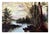 Beautiful turn-of-the-century landscape of a path along a river bend by Alice L. Meussdorffer, a pupil of William Keith,...