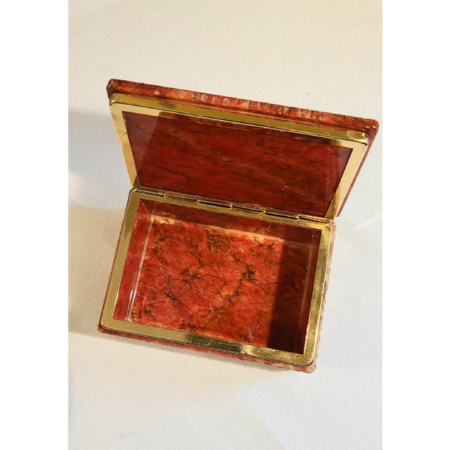 1970s Red Alabaster Trinket Box by Romano Bianchi For Sale In New York - Image 6 of 6