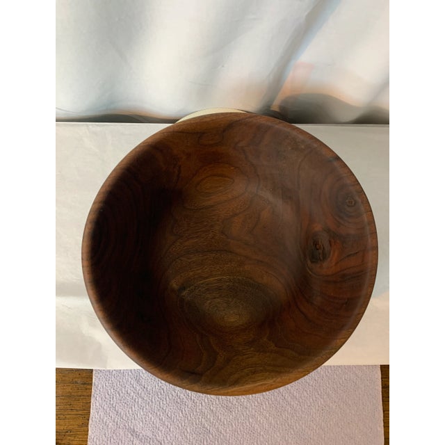 Hand Turned Walnut Wooden Bowl Chairish
