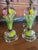 For your consideration is a stunning, matching pair of authentic St. Clair "House of Glass" 4-flower paperweight lamps....