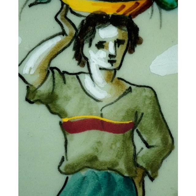 Art Deco Majolica Tiles by Elso Sora for Ama Pesaro, Italy, 1950s, Set of 2 For Sale - Image 9 of 18