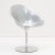 Mid-Century Modern Philippe Starck for Kartell Eros Swivel Chair Silver Gray For Sale - Image 3 of 12