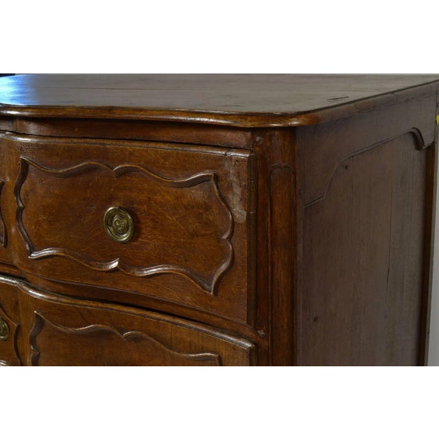 French Provincial Carved Oak Commode For Sale In San Diego - Image 6 of 7