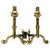 Iron and Brass Top Andirons, 1930s, Set of 2 For Sale - Image 11 of 11