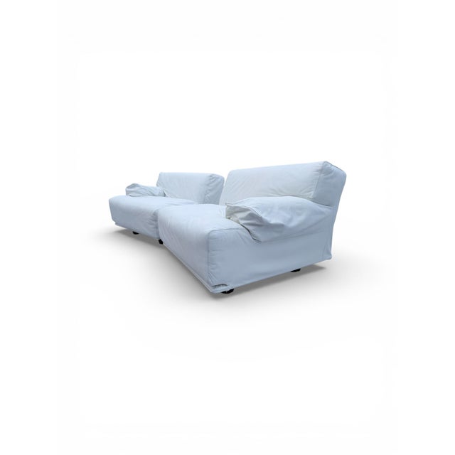 Vintage Modular Sofa by Vico Magistretti for Cassina, 1970s, Set of 2 For Sale - Image 3 of 10