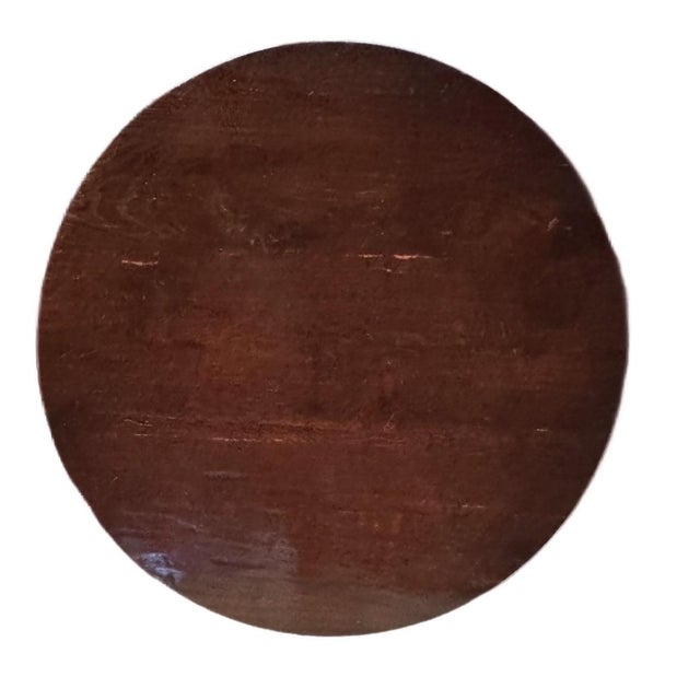 Wood Rustic Round Center Table For Sale - Image 7 of 11