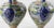 Italian Pair of Antique Italian Majolica Italian Blue and Green Two Handled Urns For Sale - Image 3 of 10