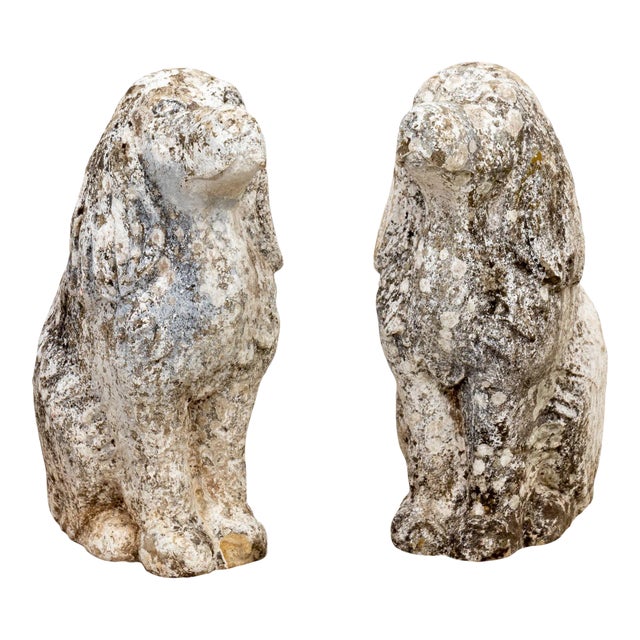 Pair of Cocker Spaniel Garden Ornaments For Sale