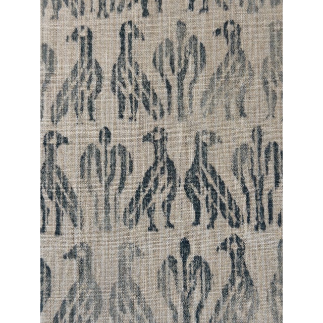 Textile Rose Tarlow Melrose House 8 Yards Paloma Bay Blue/Natural Hemp Fabric For Sale - Image 7 of 8