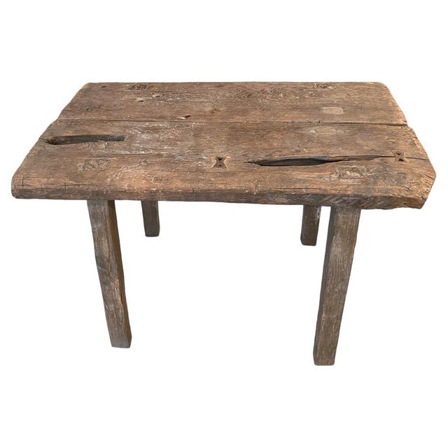 Beautiful antique panels are joined together to produce a Wabi Sabi style table. We added butterflies inlaid into the top...