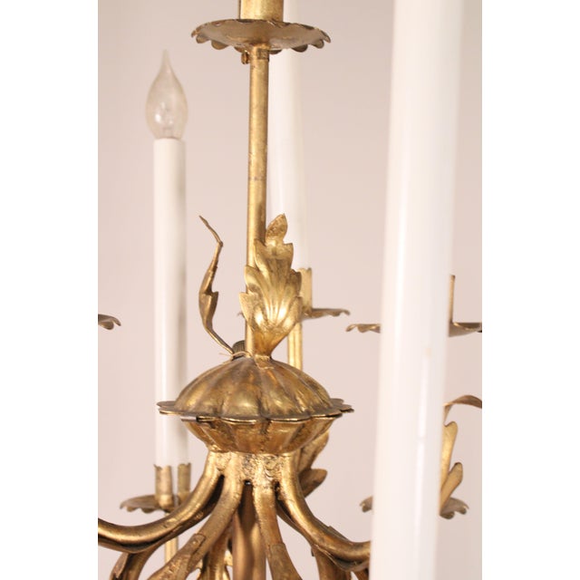 1950's Italian Gilt Metal Gold 10 Light Candelabra Floor Lamp Chairish
