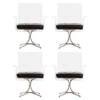 1960s Set of Four Laverne Flower Dining or Occasional Chairs For Sale